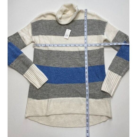 ‎GAP Turtleneck Stripe Sweater Top XS NEW - Picture 7 of 9